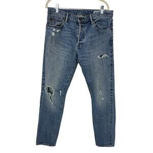 Todd Snyder Jeans Men 32x32 Light Blue Distressed Selvedge Denim from Japan